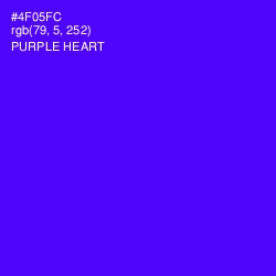 #4F05FC - Purple Heart Color Image