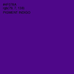 #4F078A - Pigment Indigo Color Image