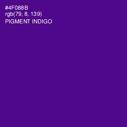 #4F088B - Pigment Indigo Color Image