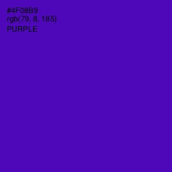 #4F08B9 - Purple Color Image