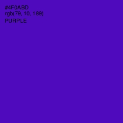 #4F0ABD - Purple Color Image