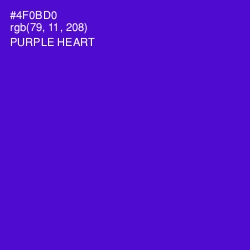 #4F0BD0 - Purple Heart Color Image