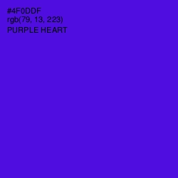 #4F0DDF - Purple Heart Color Image