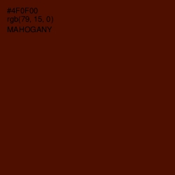 #4F0F00 - Mahogany Color Image