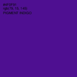 #4F0F91 - Pigment Indigo Color Image