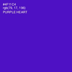 #4F11C4 - Purple Heart Color Image