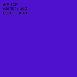 #4F11CD - Purple Heart Color Image