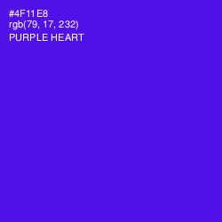 #4F11E8 - Purple Heart Color Image