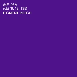 #4F128A - Pigment Indigo Color Image