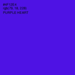 #4F12E4 - Purple Heart Color Image