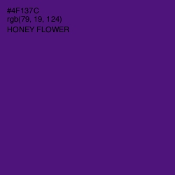 #4F137C - Honey Flower Color Image