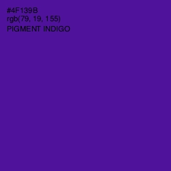 #4F139B - Pigment Indigo Color Image