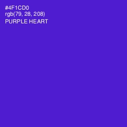 #4F1CD0 - Purple Heart Color Image