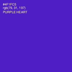#4F1FC5 - Purple Heart Color Image