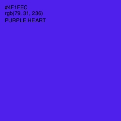 #4F1FEC - Purple Heart Color Image