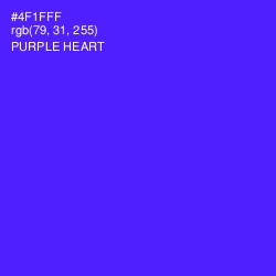 #4F1FFF - Purple Heart Color Image