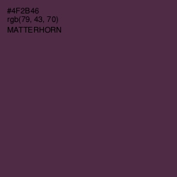 #4F2B46 - Matterhorn Color Image