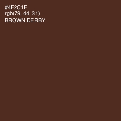 #4F2C1F - Brown Derby Color Image