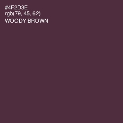 #4F2D3E - Woody Brown Color Image