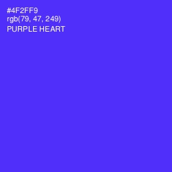 #4F2FF9 - Purple Heart Color Image