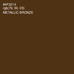 #4F3214 - Metallic Bronze Color Image
