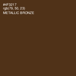 #4F3217 - Metallic Bronze Color Image