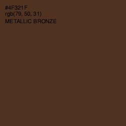 #4F321F - Metallic Bronze Color Image