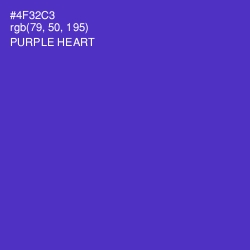 #4F32C3 - Purple Heart Color Image