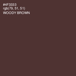 #4F3333 - Woody Brown Color Image