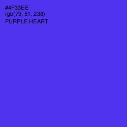 #4F33EE - Purple Heart Color Image