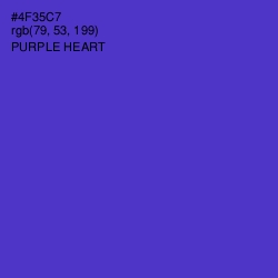 #4F35C7 - Purple Heart Color Image