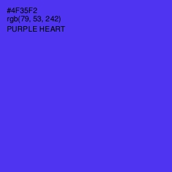 #4F35F2 - Purple Heart Color Image