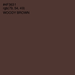 #4F3631 - Woody Brown Color Image