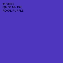 #4F36BE - Royal Purple Color Image