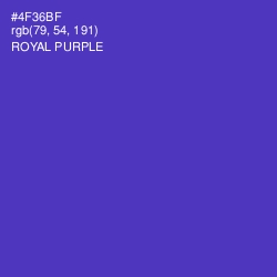 #4F36BF - Royal Purple Color Image