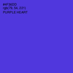 #4F36DD - Purple Heart Color Image