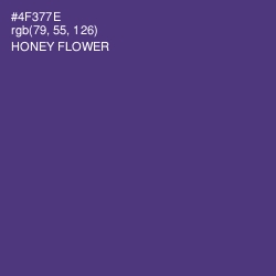 #4F377E - Honey Flower Color Image