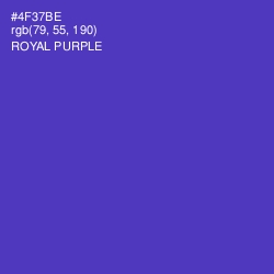 #4F37BE - Royal Purple Color Image