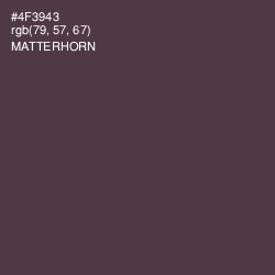 #4F3943 - Matterhorn Color Image