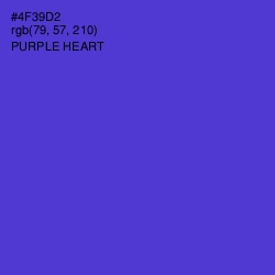 #4F39D2 - Purple Heart Color Image