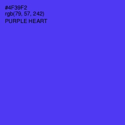#4F39F2 - Purple Heart Color Image