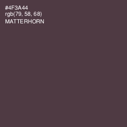 #4F3A44 - Matterhorn Color Image