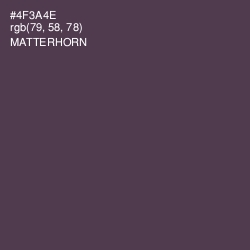 #4F3A4E - Matterhorn Color Image