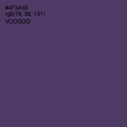 #4F3A65 - Voodoo Color Image