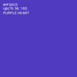 #4F3AC0 - Purple Heart Color Image