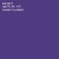 #4F3B7F - Honey Flower Color Image