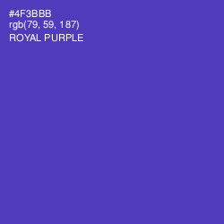 #4F3BBB - Royal Purple Color Image