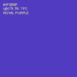 #4F3BBF - Royal Purple Color Image