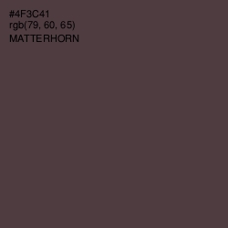 #4F3C41 - Matterhorn Color Image