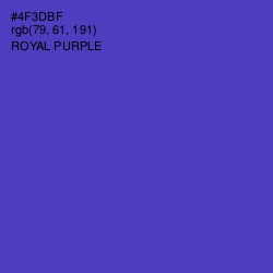 #4F3DBF - Royal Purple Color Image